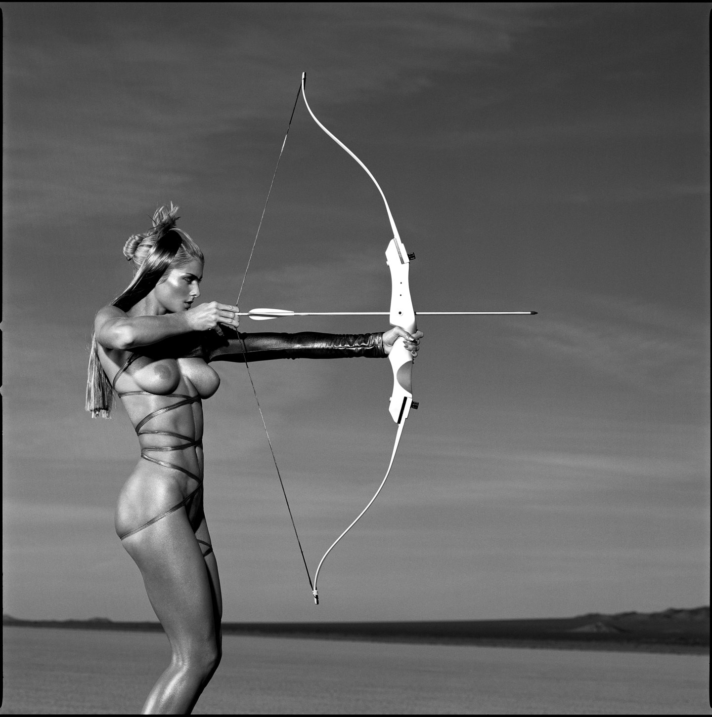 "OLYMPICS ARCHERY" — EL MIRAGE LAKE (CA) 2000 — SILVEREYE — ARCHIVAL PIGMENT PRINT