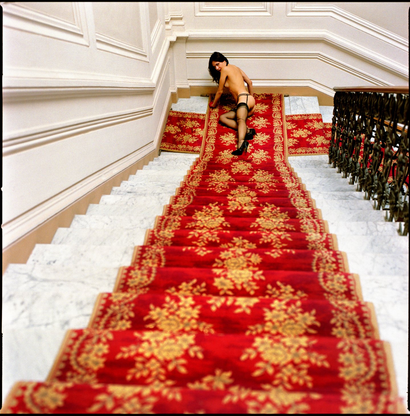 "Margherita on the Stairs" — Montecatini Terme 2003 — PRIVATE ROOMS — Archival pigment print