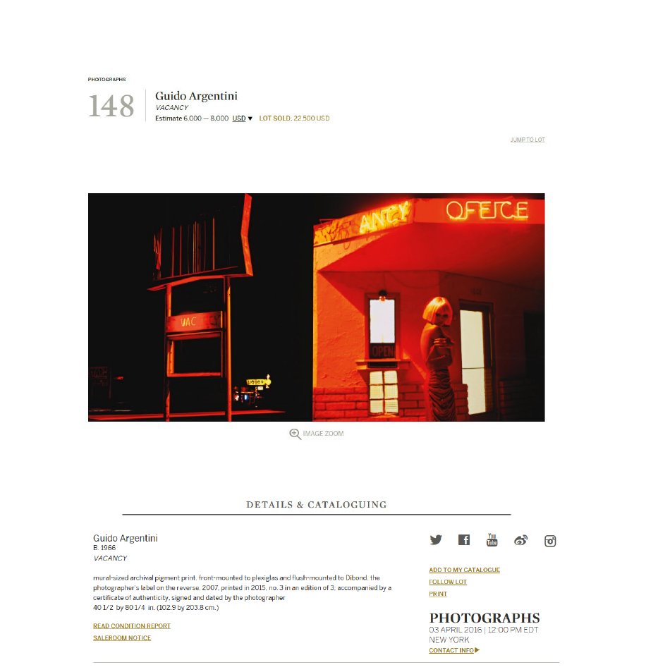 SOTHEBY'S — VACANCY