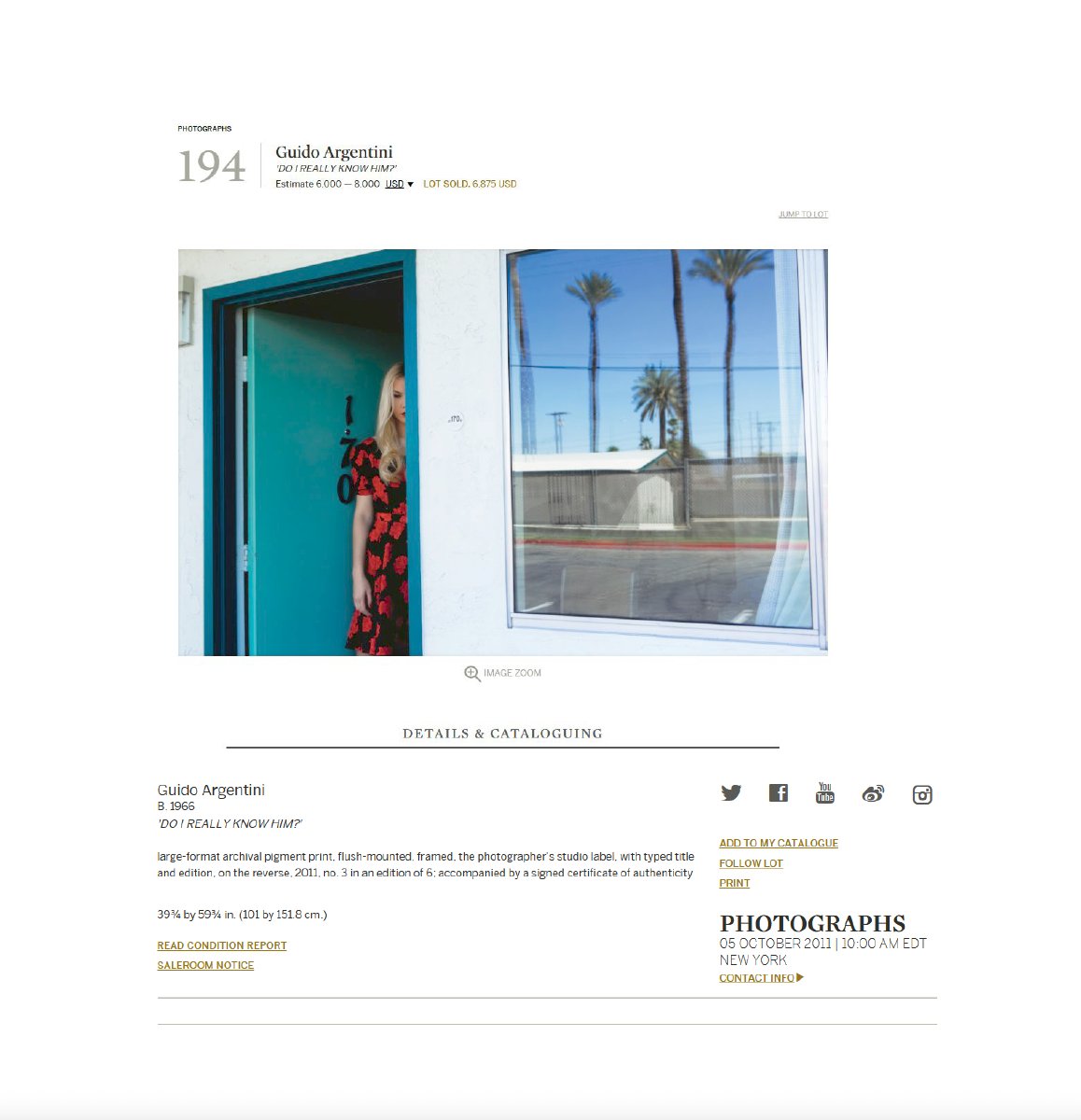 SOTHEBY'S — DO I REALLY KNOW HIM?