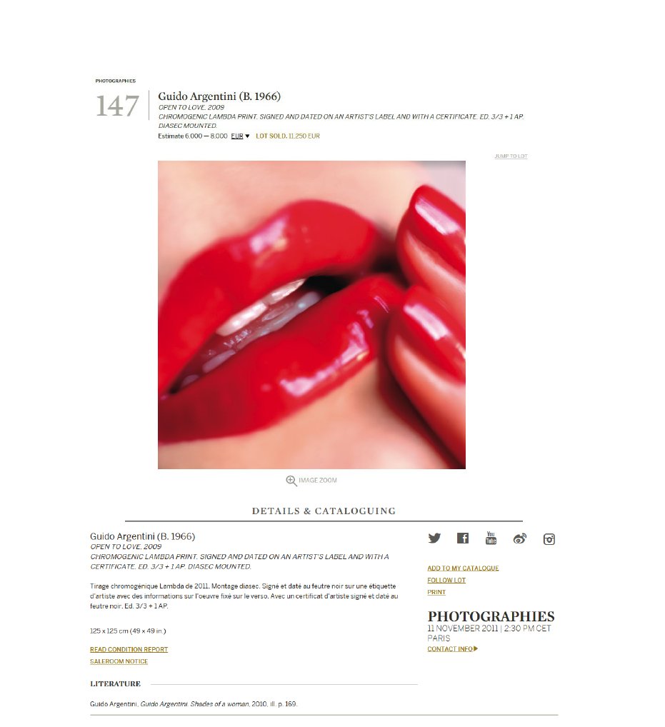 SOTHEBY'S — OPEN TO LOVE