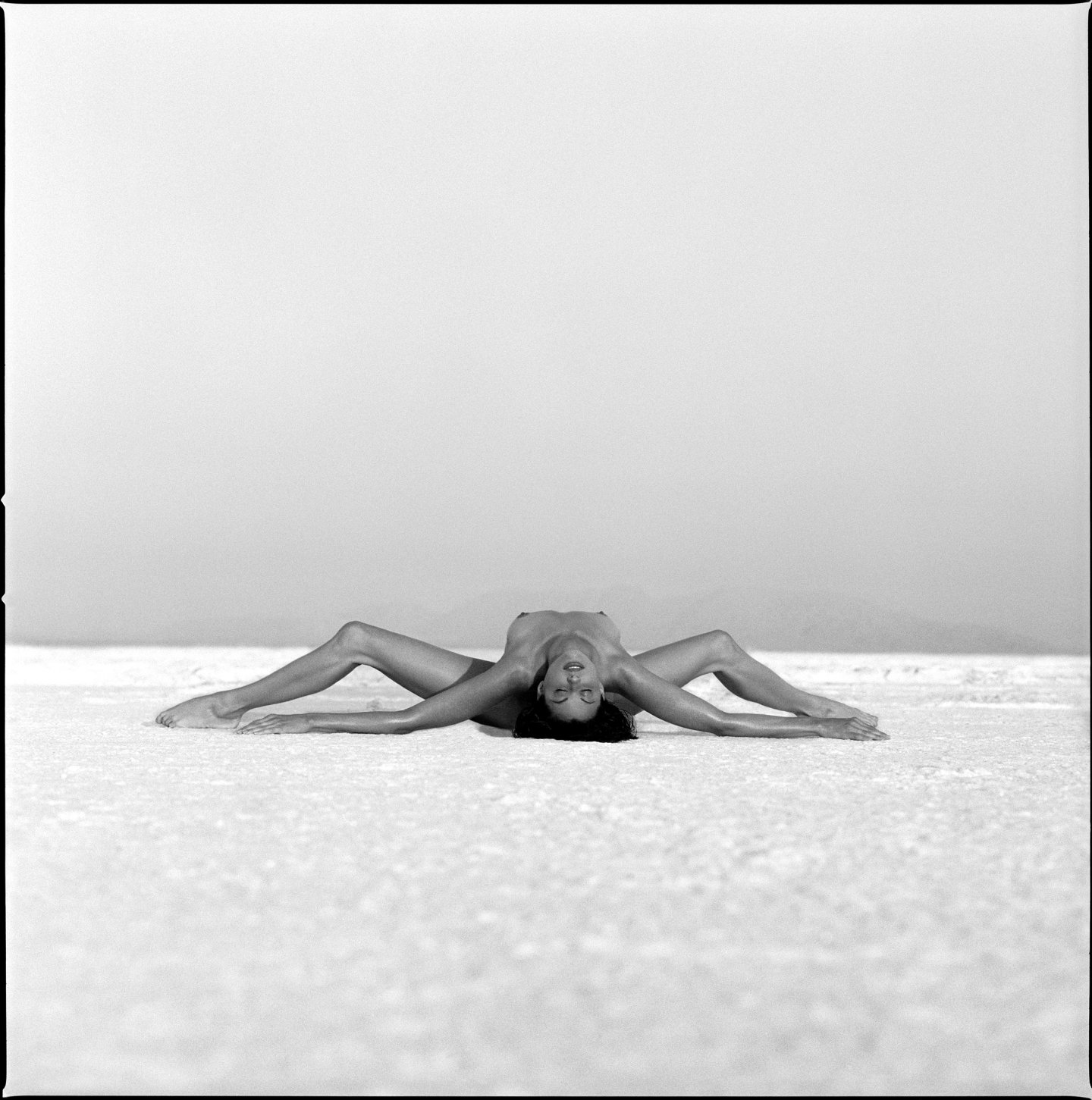 "STACY AS SPIDER WOMAN" — AMBOY (CA) 1995 — SILVEREYE — ARCHIVAL PIGMENT PRINT