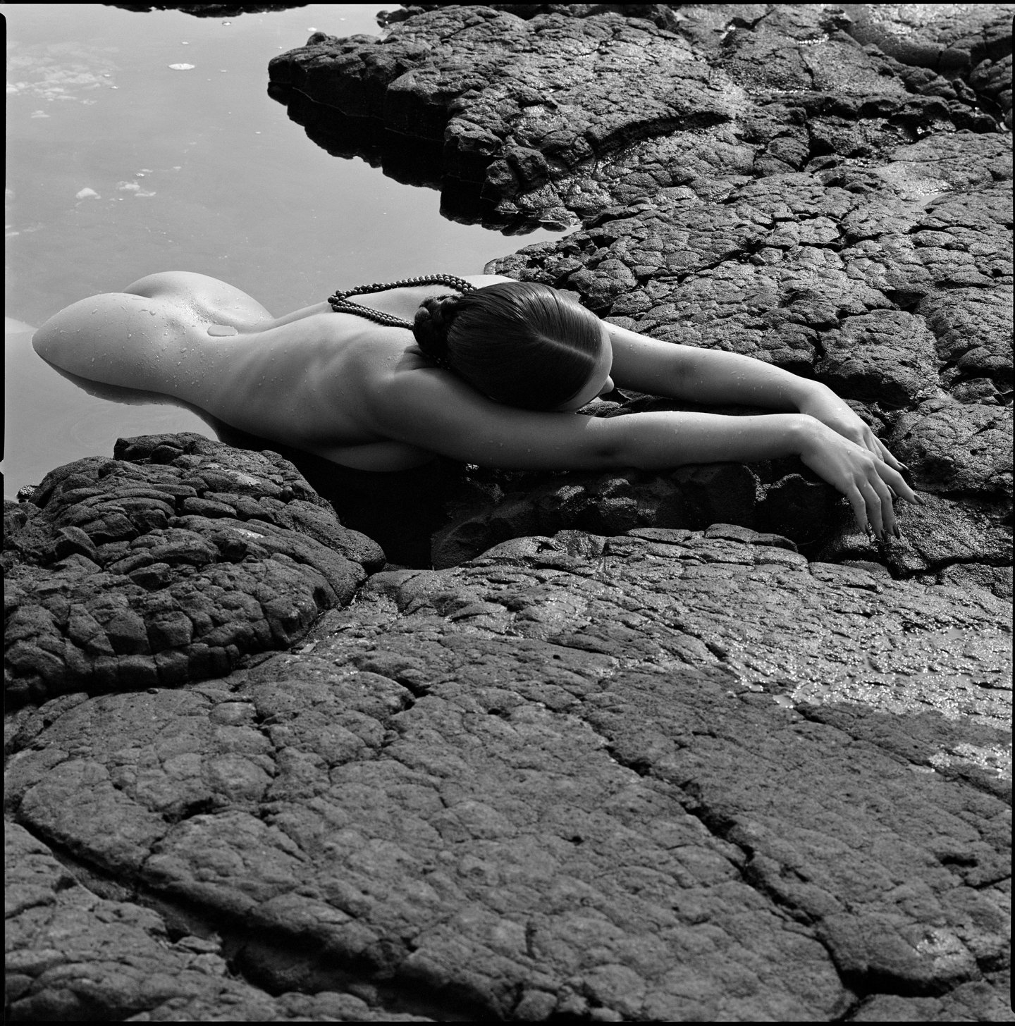" EWA IN A VOLCANIC POOL" — BIG ISLAND (HAWAII) 1999 — SILVEREYE — ARCHIVAL PIGMENT PRINT